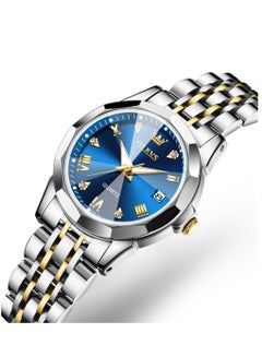 Buy Watches For Women Stylish Stainless Steel Water Resistant Quartz Analog Watch - Silver & Gold in UAE