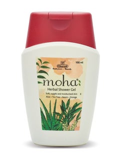 Buy moha: Herbal Shower Gel – Soft Supple and Moisturised Skin with Aloe, Tea Tree, Neem and Orange | Herbal Body Wash Gel (100ml) in UAE