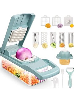 Buy Multifunctional 13-in-1 Food Choppers Onion Chopper Vegetable Slicer Cutter Dicer Veggie chopper,Colander Basket in Saudi Arabia