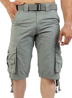 اشتري fjackets Grey Cargo Shorts Mens For Casual Wear في الامارات