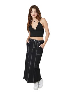 Buy Twill High-Rise Maxi Skirt in Egypt