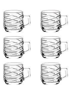 Buy Set Of 6, Tea And Coffe Cup, 280ml, Glasses Tea Cup in Egypt