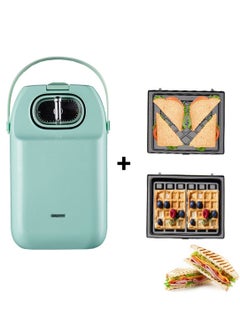 اشتري Multifunctional Portable Electric Waffle Sandwich Maker Breakfast Machine With Timer for Home Kitchen في السعودية