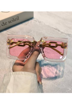 Buy Oversized Square Frame Fashion Sunglasses For Women - Pink in Egypt