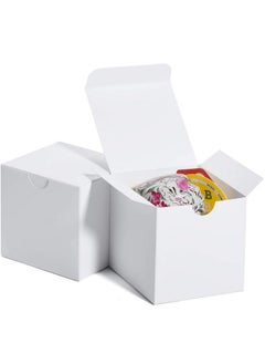 Buy 3X3X3'' 100Pc Cardboard Gift Boxes With Lids Small For Bridesmaid Groomsmen Gifts Cupcakes Crafting Party Wedding Favor Bridal Baby Shower White in Saudi Arabia