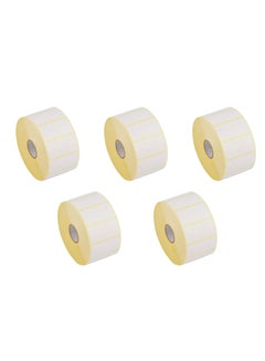 Buy 5 Rolls - 50mm x 25mm Barcode Label Sticker Direct Thermal 1000 Labels Per Roll in UAE