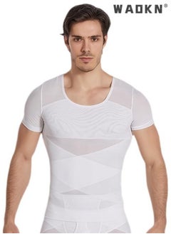 Buy Men Chest Compression Vest Body Shaper Sleeveless Posture Corrector Slimming Tummy Control Waist Trimmer Mesh Tops Compression Shirt for Men Slimming Undershirt Body Shaper Tank top Shapewear Vest in UAE