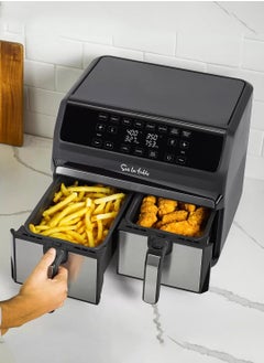 Buy Dual Basket Air Fryer With 7 Functions, 7.6L, 1700W in UAE