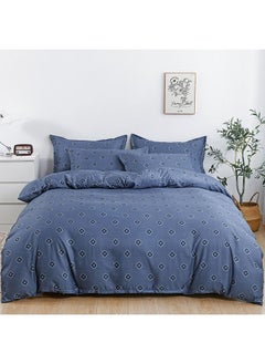 Buy 6-Piece King Size Duvet Cover Set|1 Duvet Cover + 1 Fitted Sheet + 4 Pillow Cases|Microfibre|NEVADA in UAE