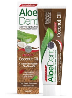 Buy AloeDent, Coconut Oil Toothpaste Fluoride Free Natural Action 100 ml in Saudi Arabia