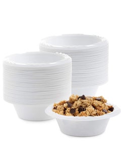 Buy 100pack 12oz Heavy Duty Disposable Plastic Bowls For Dessert Ice Cream Snacks Soup Containers in UAE