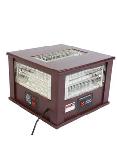 Buy Electric heater with wheels, 2000 watts power, large electric heater featuring 4 side lamps with temperature control switches and an overheat protection feature in Saudi Arabia