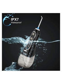 Buy HF-6 Water Flosser For Teeth Cleaning  Professional Cordless Dental Oral Irrigator Portable And Rechargeable  Waterproof 300ml Reservoir Home And Travel in UAE