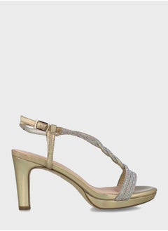 Buy Ankle Strap Mid Heel Sandals in Saudi Arabia