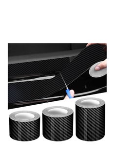 اشتري Car Edge Door Guards Door Sill Protector 3 Rolls 5D Carbon Fiber Black Vinyl Wrap Automotive Vehicles Door Sill Protector Anti Collision Film Fits for Car 2In x 17Ft 1.2In x 17Ft 2.7In x 33Ft في الامارات