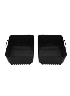 اشتري 2Pcs Air Fryer Liners, Drawer Air Fryer Liners for Ninja, 10.4L Silicone Air Fryer Pot Insert Basket, Food Grade Air Fryers Baking Pan Trays, Reusable Silicone Liners, for Ninja Air Fryer Accessories في السعودية