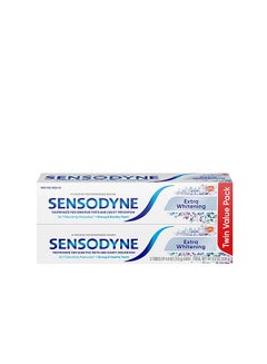 Buy Sensodyne Pack Of 2 Extra Whitening for Sensitive Teeth And Cavity Protection 113g in Saudi Arabia