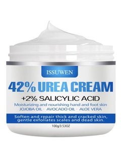 Buy Urea Cream 42% + Salicylic Acid 2%, Foot Cream for Dry Cracked Heels Knees Elbows Hands Repair Treatment, Foot Moisturizer Corn Callus Dead Skin Remover Toenail Softener for Foot Care in Saudi Arabia