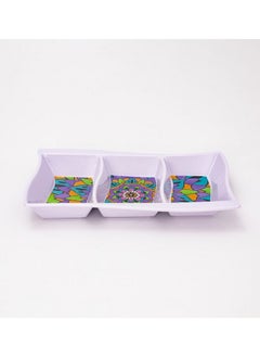 Buy Bright Designs Melamine Savoury Tray  2 Pieces
  (L 30cm W 19cm H 3cm) Mandala in Egypt