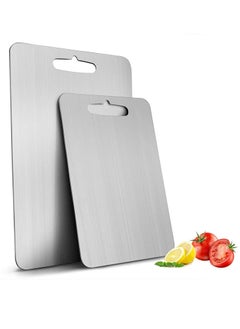 Buy Cutting Board, Chopping Board Cutting Block Mincing Mat Thick Stainless Steel Heavy Duty Non-Slip, for Kitchen Home Meat Vegetable Fruit in Saudi Arabia