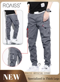 Buy Men's Cargo Pants Casual Pants Loose Fit Ankle-Tied with Elastic Drawstring Suitable for Various Body Types Casual and Trendy in UAE