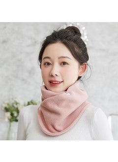 اشتري Winter Velvet Thickened Warm Neck Protection Scarf for Men and Women Riding Cold-proof Windproof Multifunctional All-match Scarf Neck SetPink [double button fleece neck]] Pink [double button fleece neck]] في الامارات