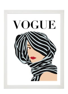 Buy Vogue Fashion Girl Design Abstract Wall Art Poster with Frame 30x40cm in UAE