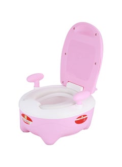 Buy PLUS BP9423-Pink Portable Baby Potty Chair - Splash Shield With Removable Lid, Comfy High Back Rest, Ergonomic Design And Non-Slip Feet - Boy/Girl in UAE