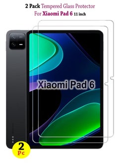 Buy 2 Pack Tempered Glass Screen Protector For Xiaomi Pad 6/6 Pro 11 inch 2023 in UAE