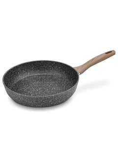 Buy Nonstick Marble Coated Frying Saute Pan Granite Skillet Coating Stay Cool Bakelite Handle Healthy Cookware Chef Cooking Omelete Egg Pan 3MM Thickness PFOA Free Suitable for All Cookers Hobs 24CM in UAE