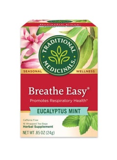 Buy Traditional Medicinals Breathe Easy Eucalyptus Mint 16 Wrapped Tea bags 24g in UAE