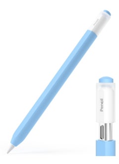 Buy For Apple Pencil (USB-C) Transparent Jelly Stylus Protective Cover(Sky Blue) in UAE