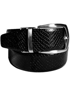 Buy Italian Hand Crafted Leather Belt Formal for men 360 Degree Reversible Black and Brown Combination in UAE