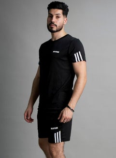 Buy Men Activewear T-Shirt and Shorts Set Suitable for Indoor and Outdoor in UAE