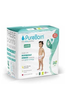Buy Pure Born Baby Dry Pull Up Diapers. Size -6 36 Pieces in UAE