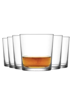 Buy 6-Piece drinking glass set clear 345ML in Saudi Arabia