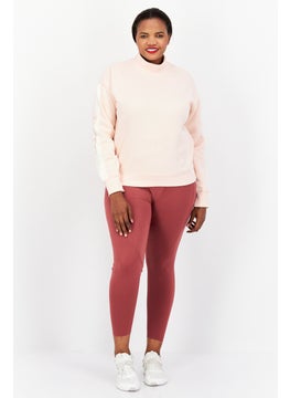 Buy Women Sportswear Fit Long Sleeve Training Sweatshirt, Dusty Pink in UAE