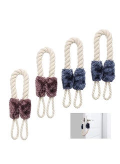 Buy Door Stop Stopper Rope Anti-Crash Door Handles Rope Anti-Collision Baby Safety Finger Pinch Guard Protectors 4 Pcs in UAE