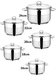 Buy 10 Piece Turkish Stainless Steel Cookware Set in UAE