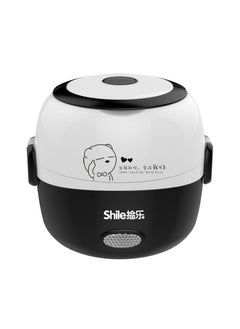 Buy Portable Electric Lunch Box Mini Rice Cooker Black in UAE