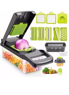 Buy Vegetable Chopper Slicer Fruit Chopper 12 in 1 Multi-Function Vegetable Kitchen Multi-Function Diced in Saudi Arabia