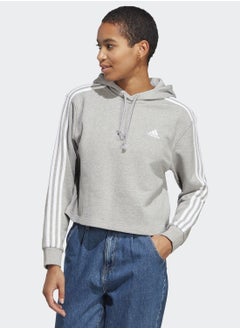 Buy 3 Stripe Essential French Terry Cropped Hoodie in Saudi Arabia