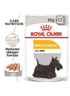 Buy ROYAL CANIN NUTRITION DERMACOMFORT WET FOOD POUCHE 85 gm in UAE