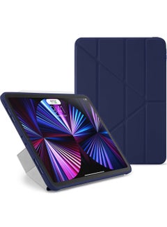 Buy Origami No. 1 Ultra Smart Pencil for Apple iPad Pro 11 inch (2022/ 2021/ 2020/ 2018) Case Cover Compatible with Apple Pencil 2 - Dark Blue in UAE