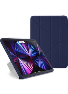 Buy Origami No. 1 Ultra Smart Pencil for Apple iPad Pro 11 inch (2022/ 2021/ 2020/ 2018) Case Cover Compatible with Apple Pencil 2 - Dark Blue in UAE