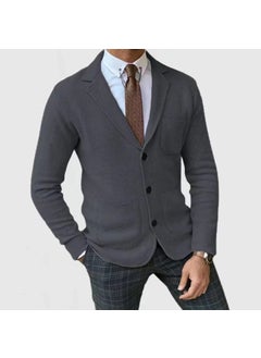 اشتري Cross-border exclusive for foreign trade mens clothing 2024shopify autumn and winter popular slim fit British suit casual formal suit Dark blue في الامارات