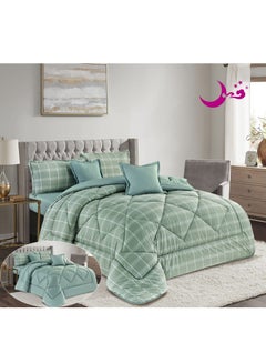 Buy Moon striped double king size bed sheet comforter set in Saudi Arabia