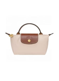 Buy Longchamp Women's Classic Fashion Versatile Mini Makeup Bag, Handbag, Shoulder Bag, Handheld Small Bag Off White in UAE