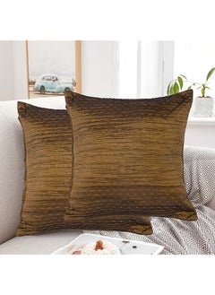 اشتري Piece 16x16 inch Unique Design Decorative Throw Pillows Covers for Couch Sofa Bed Square Cushion with Zipper Closure - Cotton Blend 40x40cm (Olive Green) في الامارات