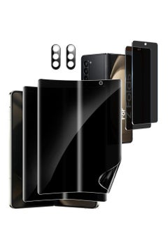 اشتري 6 في 1 ، واقي شاشة لهاتف Samsung Galaxy Z Fold 5 ، يشتمل على 2 واقي شاشة للخصوصية الداخلية من مادة TPU ، و 2 واقي شاشة للخصوصية الخارجية من الزجاج المقوى ، و 2 واقي لعدسات الكاميرا خالٍ من الفقاعات في الامارات
